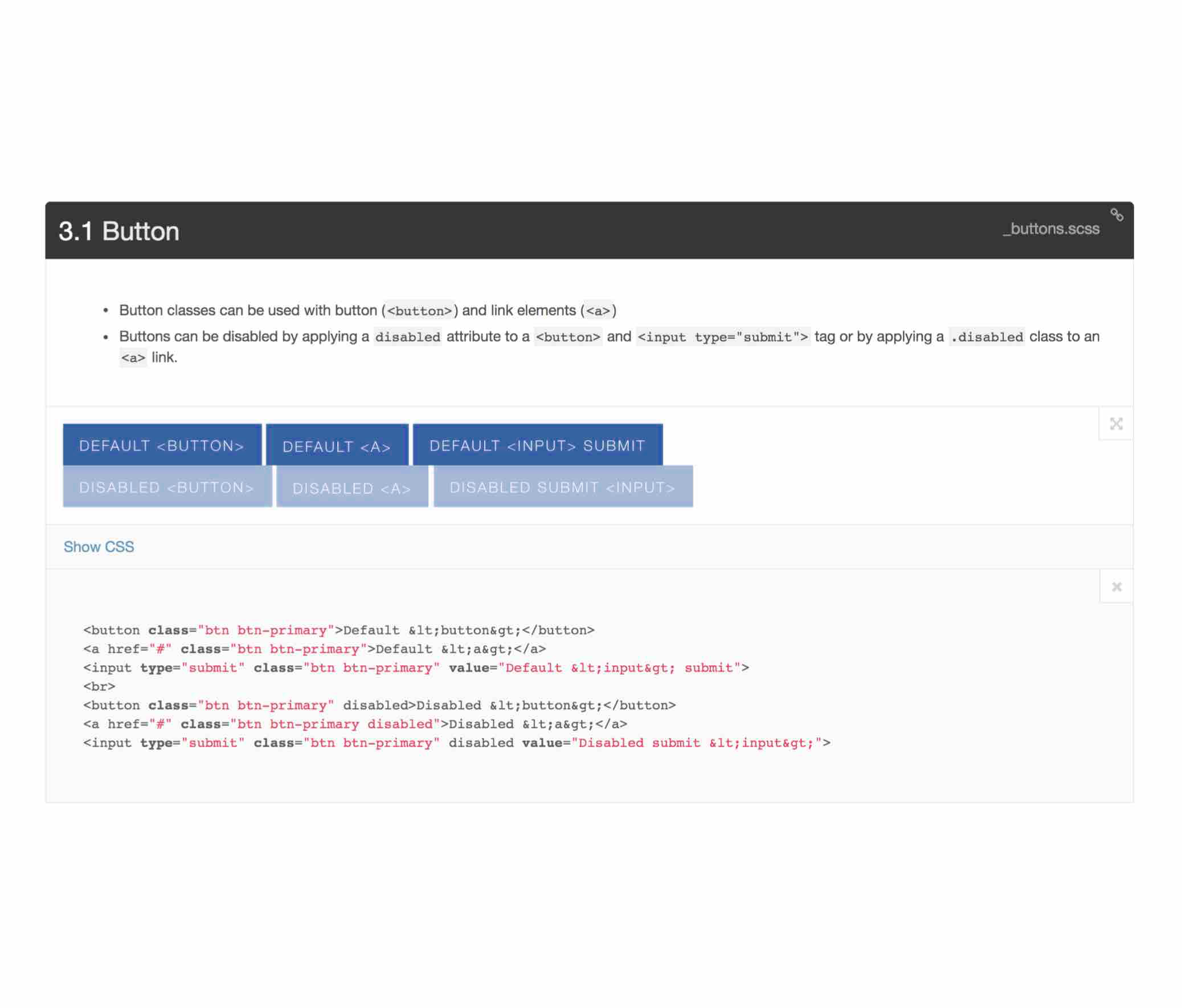 Button input example